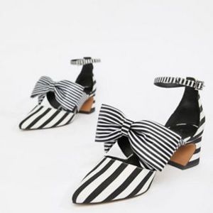 ASOS design statue bow mid heels